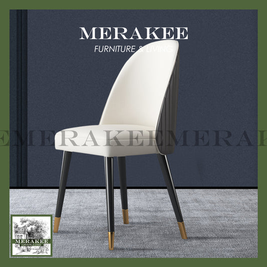 MERAKEE Dining Chair PU Leather Solid Wood Frame Dining Room Furniture JCY012