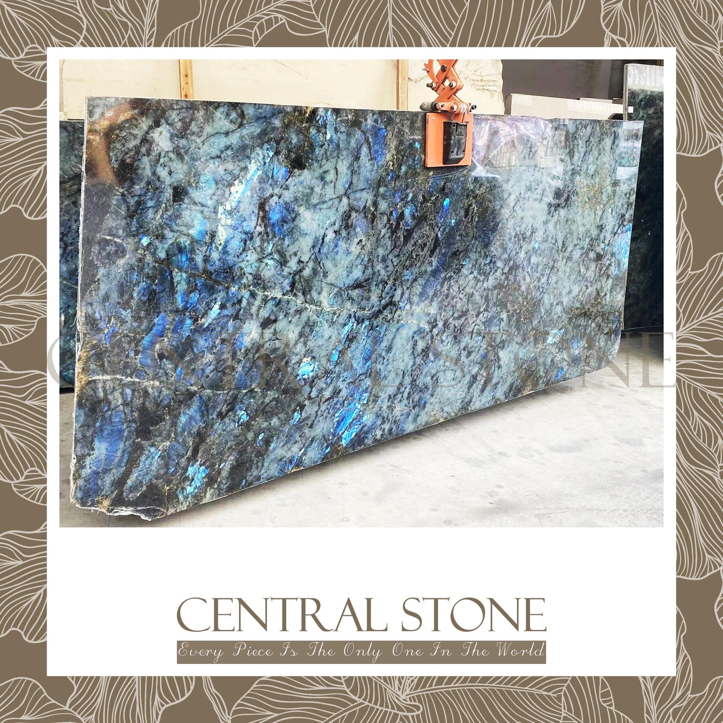 CENTRAL STONE Natural Labradorite Marble From Africa Madagascar Customization For Dining Coffee Side Table Feature Wall Granite Stone Real Marble - Blue Emerald