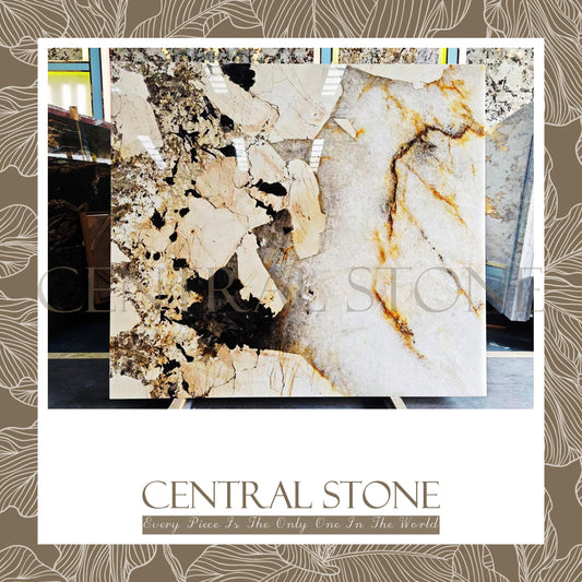 CENTRAL STONE Natural Marble From Brazil Customization For Dining Coffee Side Table Feature Wall Quartz Stone Real Marble - Pandora