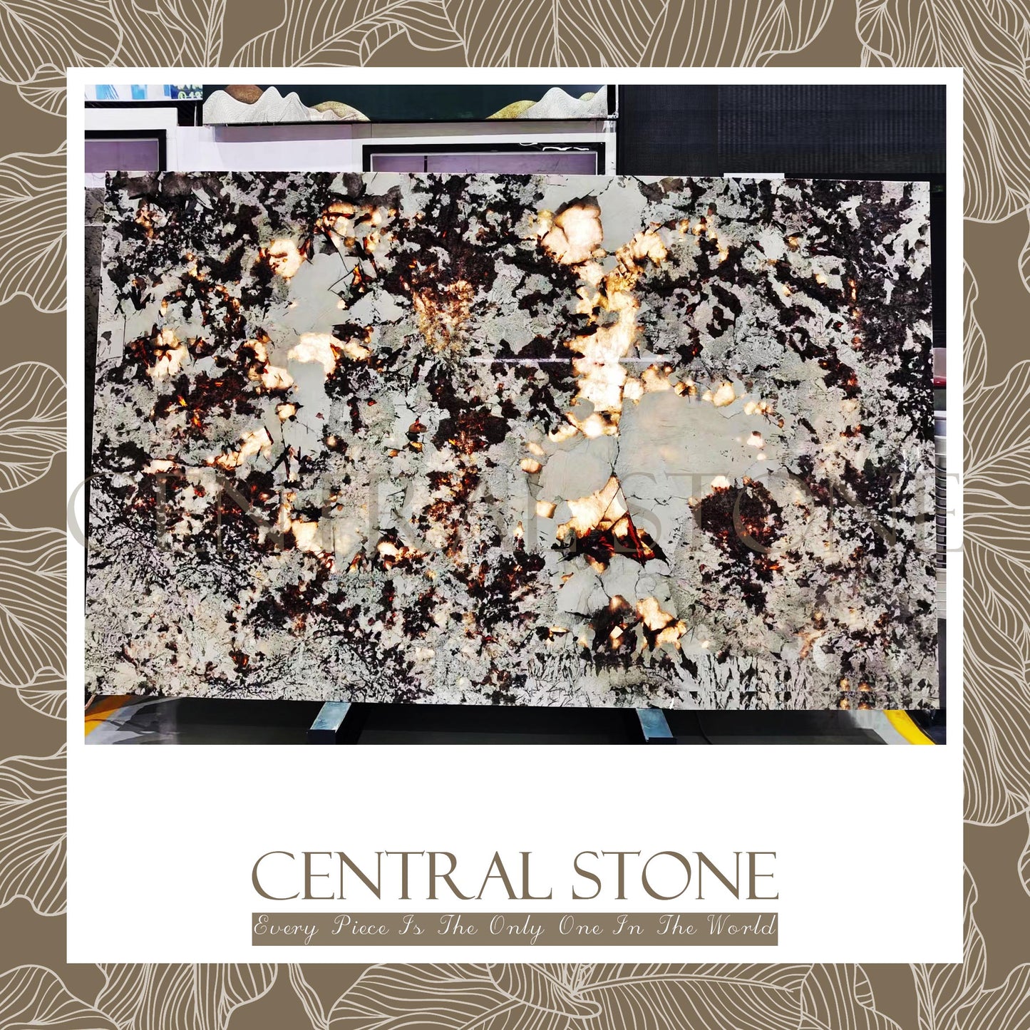 CENTRAL STONE Natural Marble From Brazil Customization For Dining Coffee Side Table Feature Wall Quartz Stone Real Marble - Silver Fox