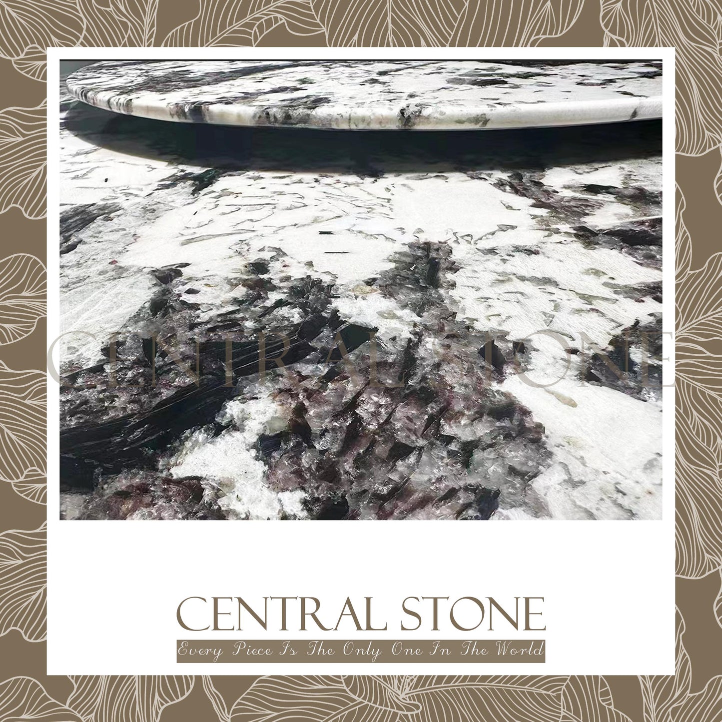 CENTRAL STONE Natural Marble From Brazil Customization For Dining Coffee Side Table Feature Wall Quartz Stone Real Marble - Silver Fox