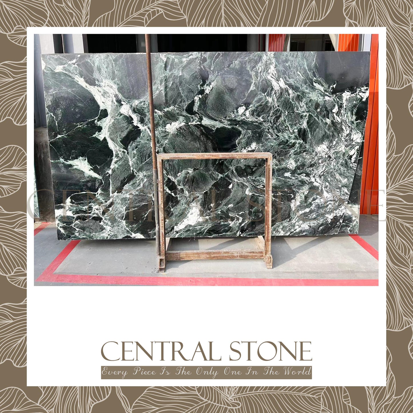 CENTRAL STONE Natural Marble From Italy Customization For Dining Coffee Side Table Feature Wall Real Marble - Verde Alpi