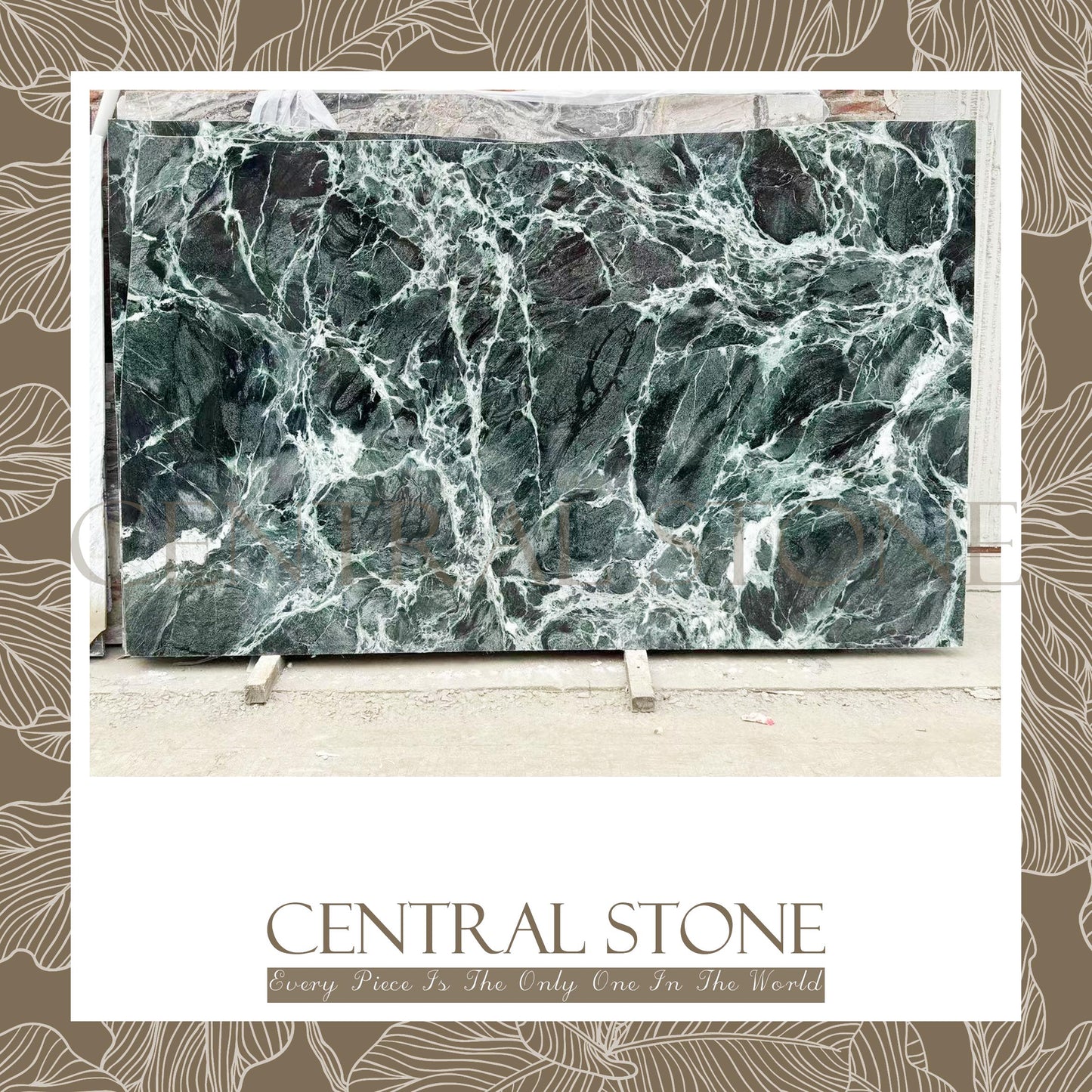 CENTRAL STONE Natural Marble From Italy Customization For Dining Coffee Side Table Feature Wall Real Marble - Verde Alpi